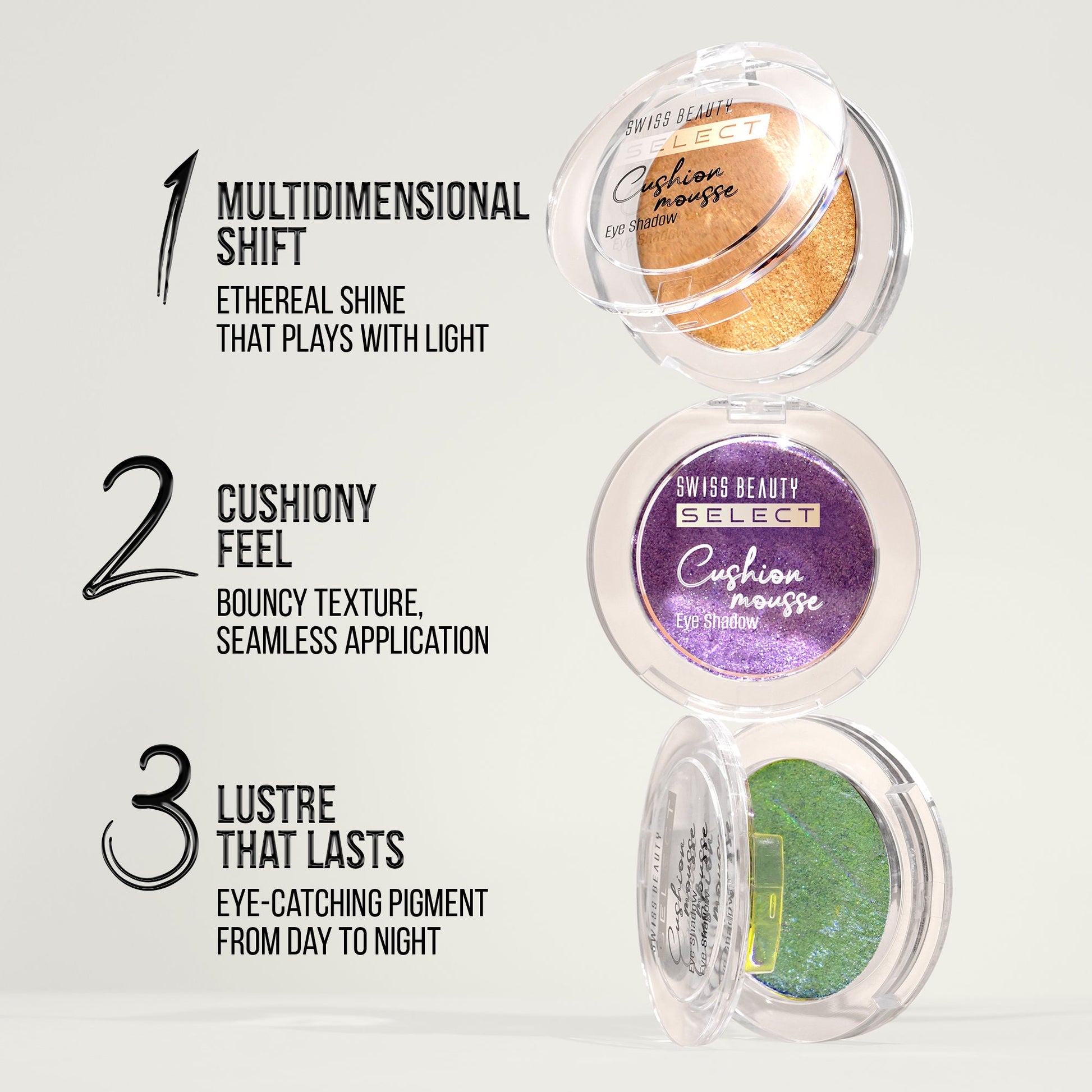 Swiss Beauty Select Cushion Mousse Eyeshadow - 4 Ultra Lilac