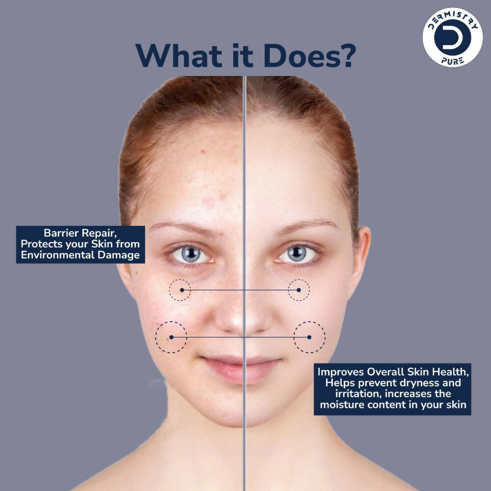 Dermistry Pure 1% Ceramide 2% Hyaluronic Acid Sensitive & Dry Skin Moisturizer Barrier Repair Serum 