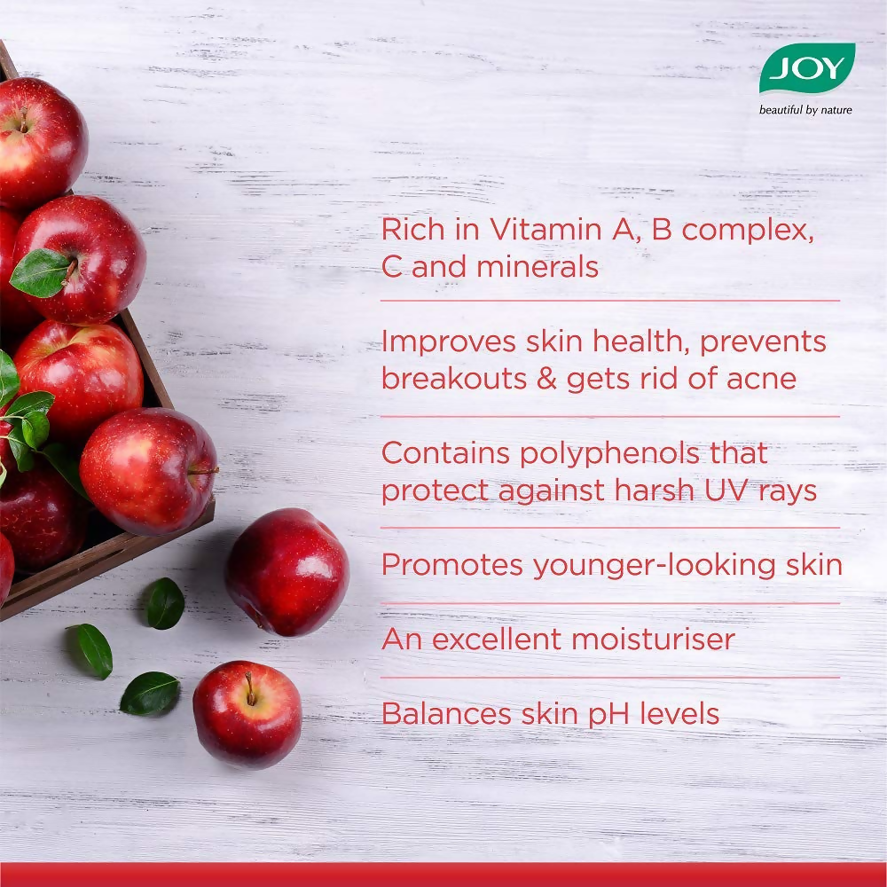 Joy Apple Face Wash For Skin Softening Dead Skin Removal & Exfoliation 