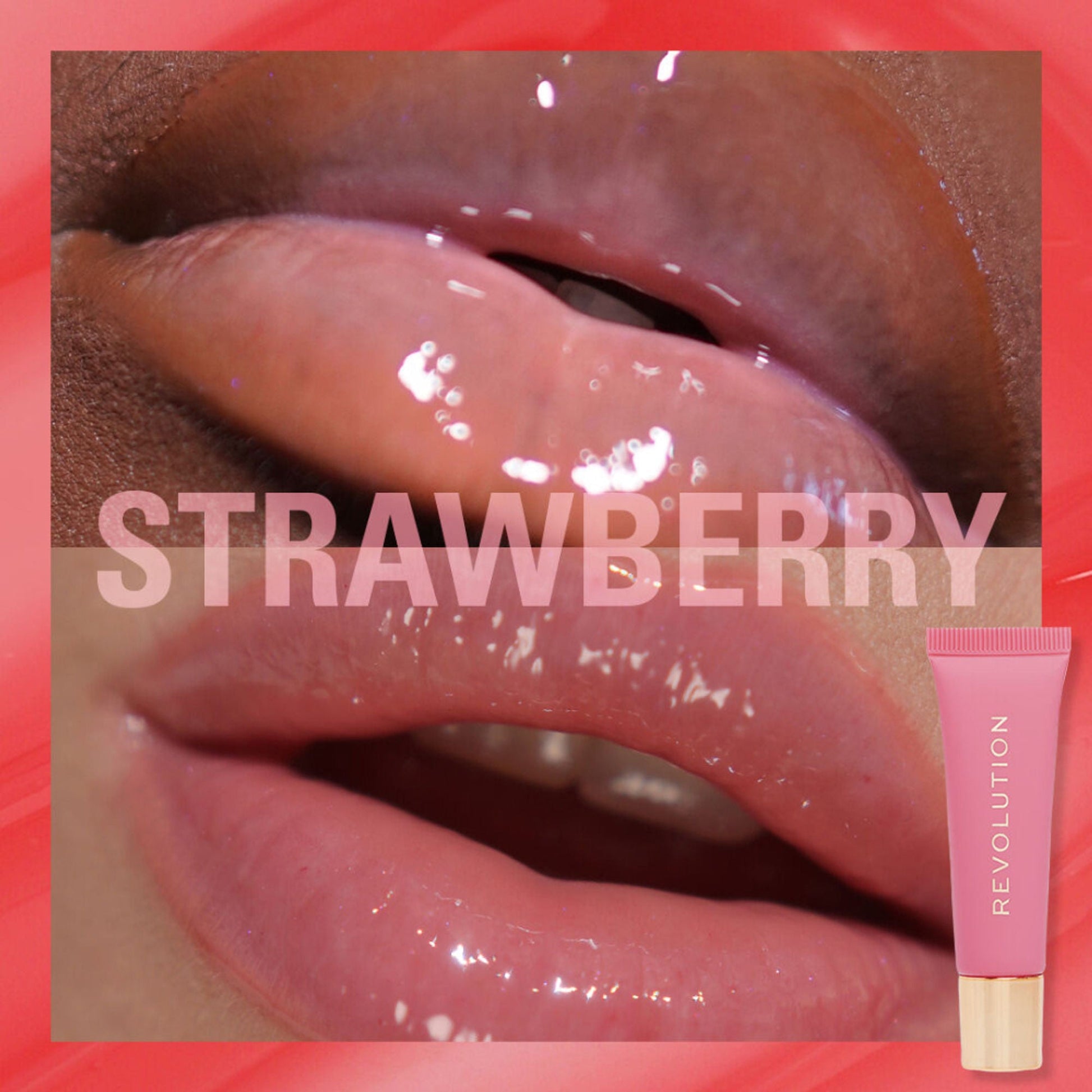 Makeup Revolution Juicy Peptide Lip Balm - Pink Strawberry
