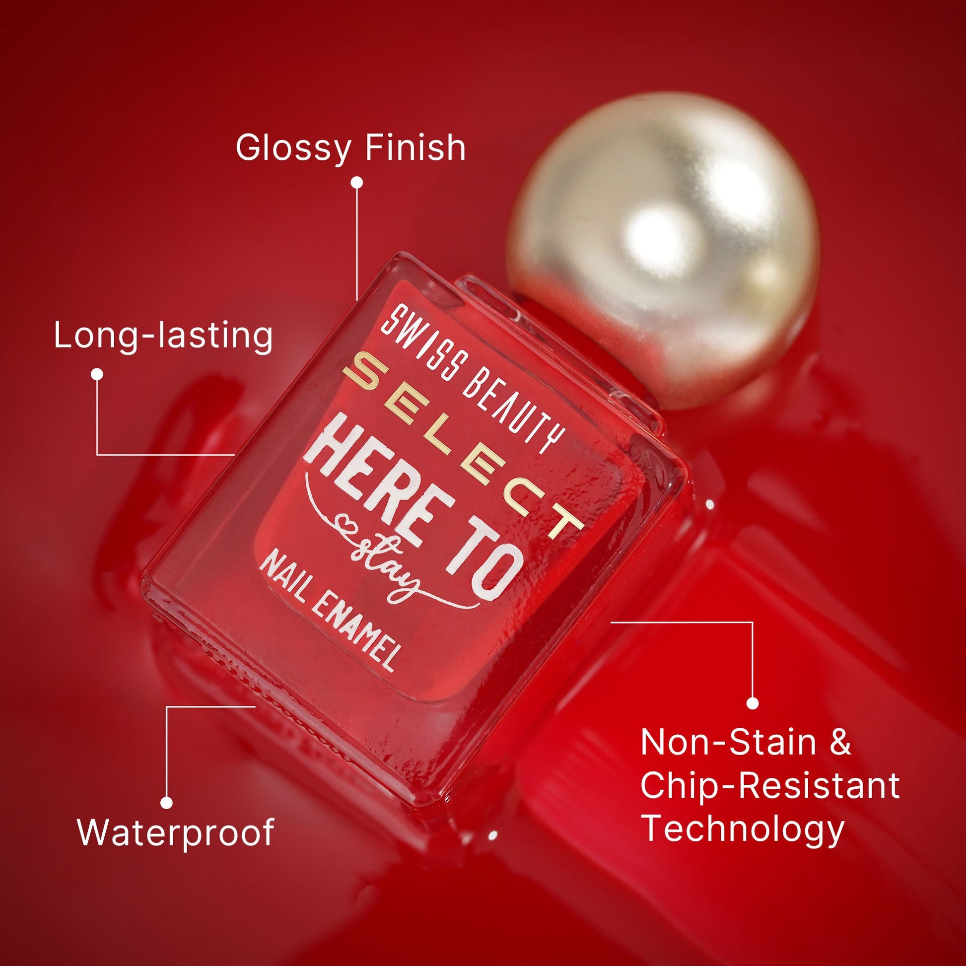 Swiss Beauty Select Here To Stay Nail Enamel - Chunky Silver