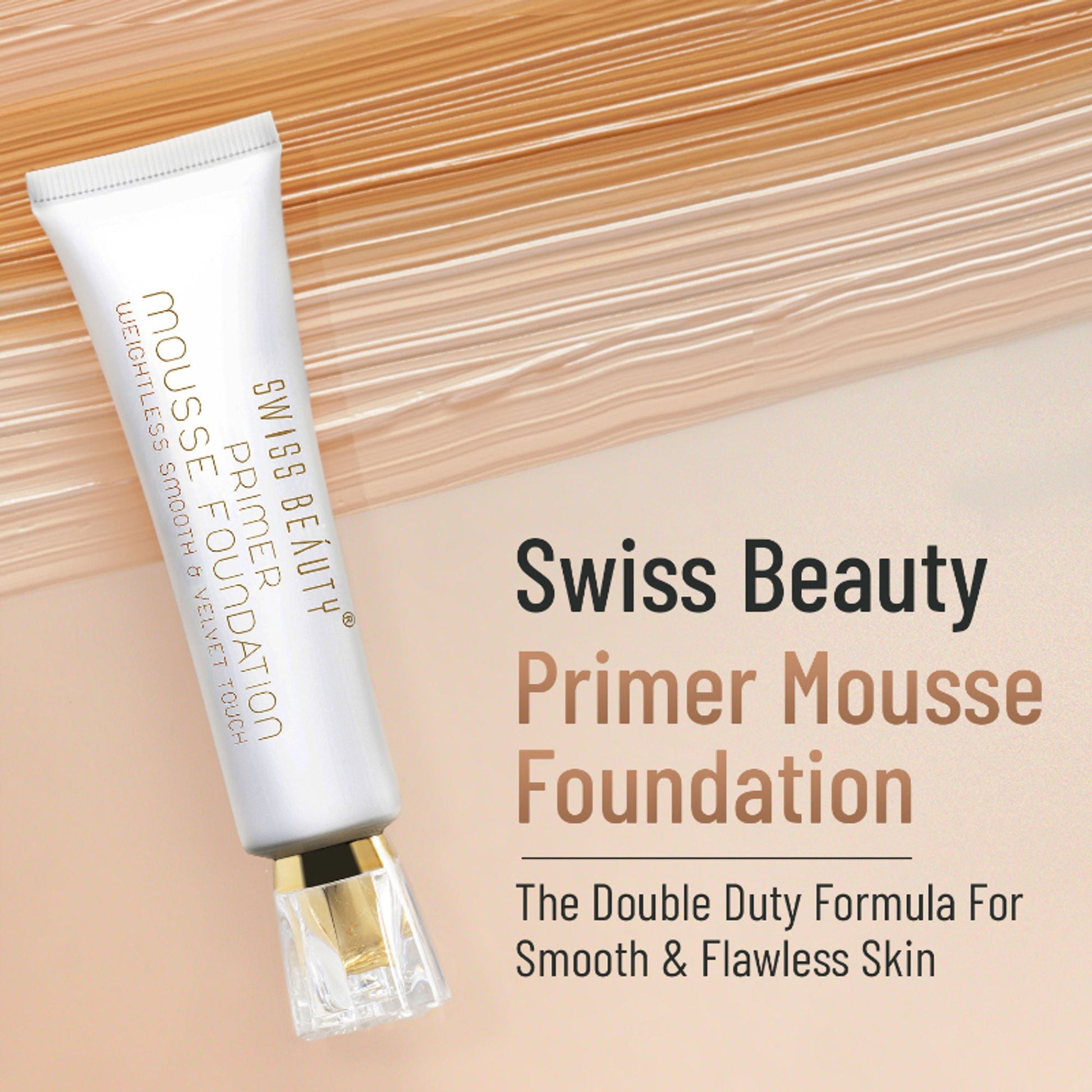 Swiss Beauty Primer Mousse Foundation - 2 Rose Blush