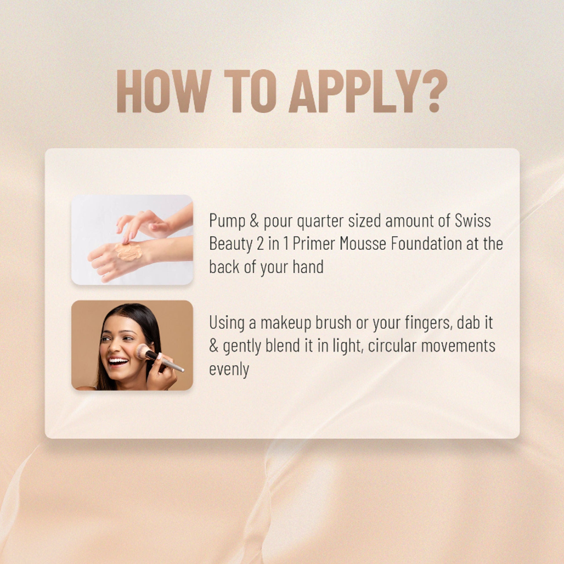 Swiss Beauty Primer Mousse Foundation - 2 Rose Blush