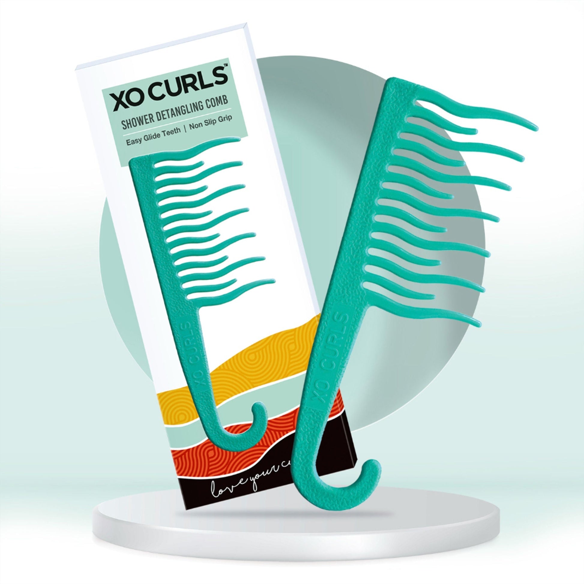 XO Curls Shower Detangling Comb - Green  Grab2Buy XO Curls Grab2Buy