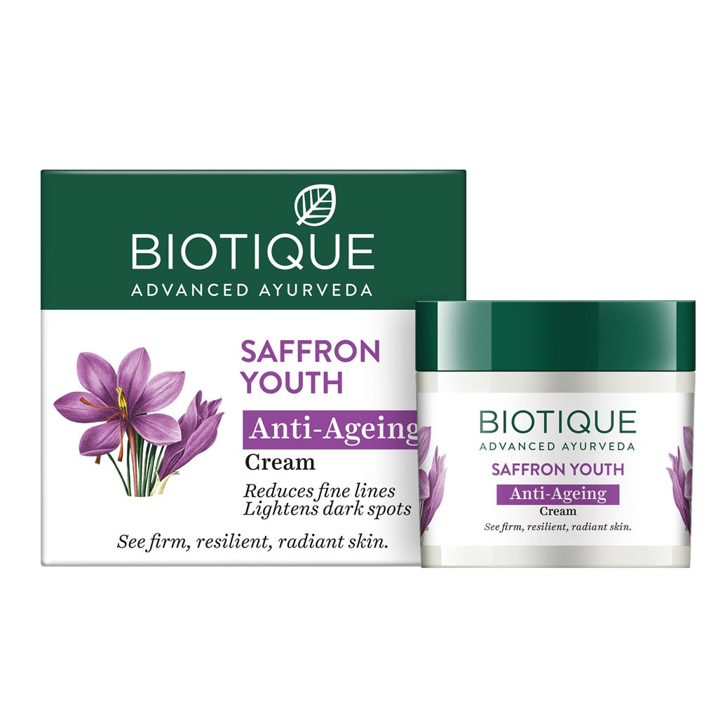 Biotique Advanced Ayurveda Bio Saffron Youth Anti-aging Cream 