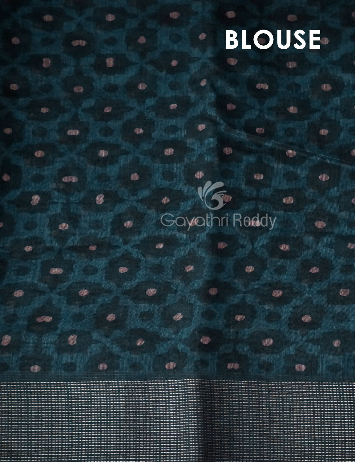 Light Green Lotus Print Semi Chanderi Grab2Buy By Gayathri Reddy Designer Studio 