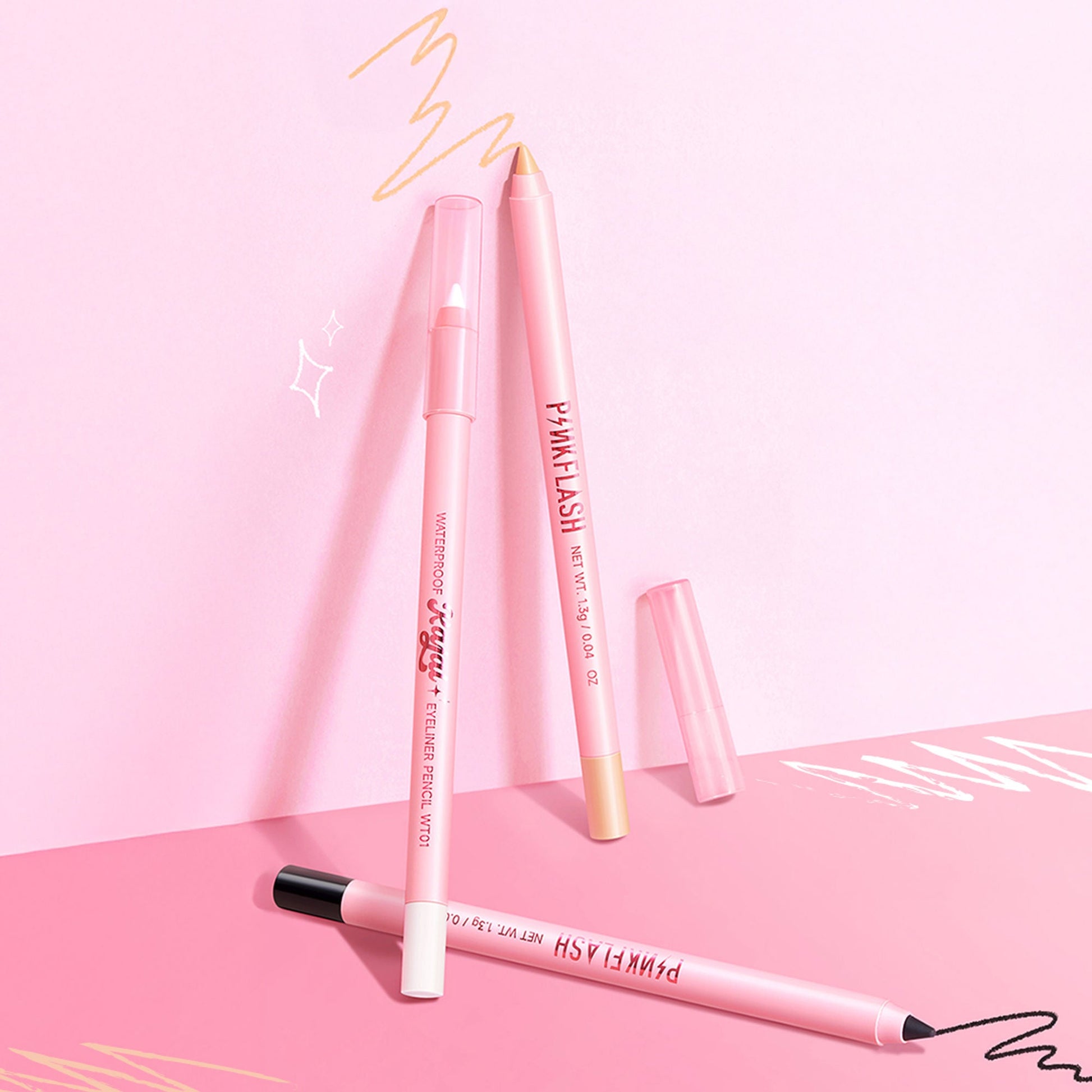 PINKFLASH Waterproof Kajal Eyeliner Pencil - Bk01 Black