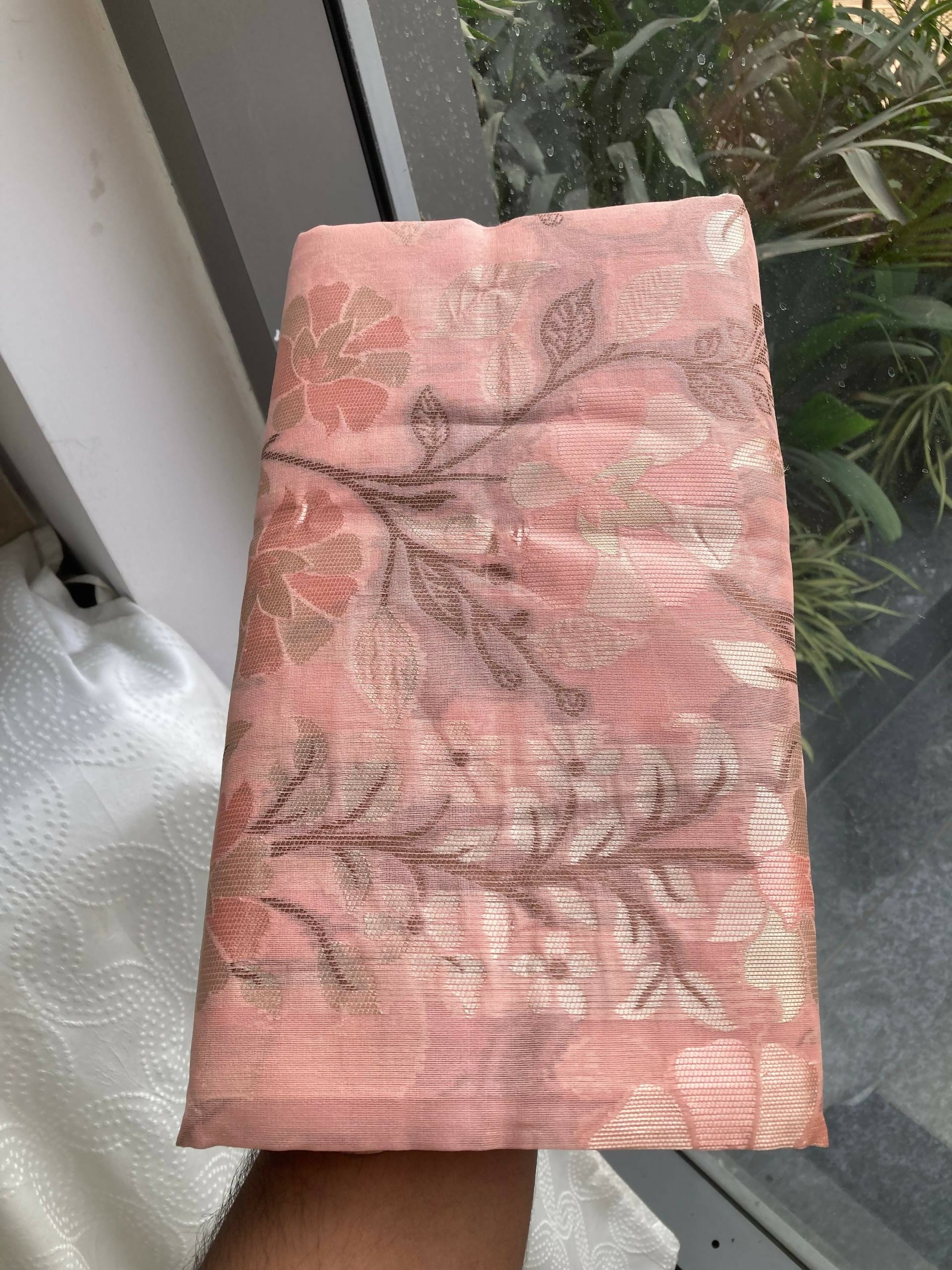 Teeya Creation New Latest Trendy Wedding Wear Pashmina Silk Saree-Peach