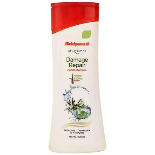 Baidyanath Jhansi Ayurvedant Damage Repair Herbal Shampoo - Henna & Olive - Grab2buy