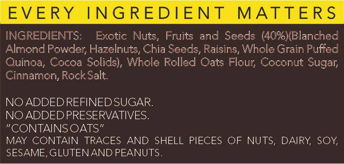Thenibblebox Chocolate & Hazelnut Almond flour Superfood Porridge Instant Breakfast Mix  Grab2Buy Thenibblebox Grab2Buy