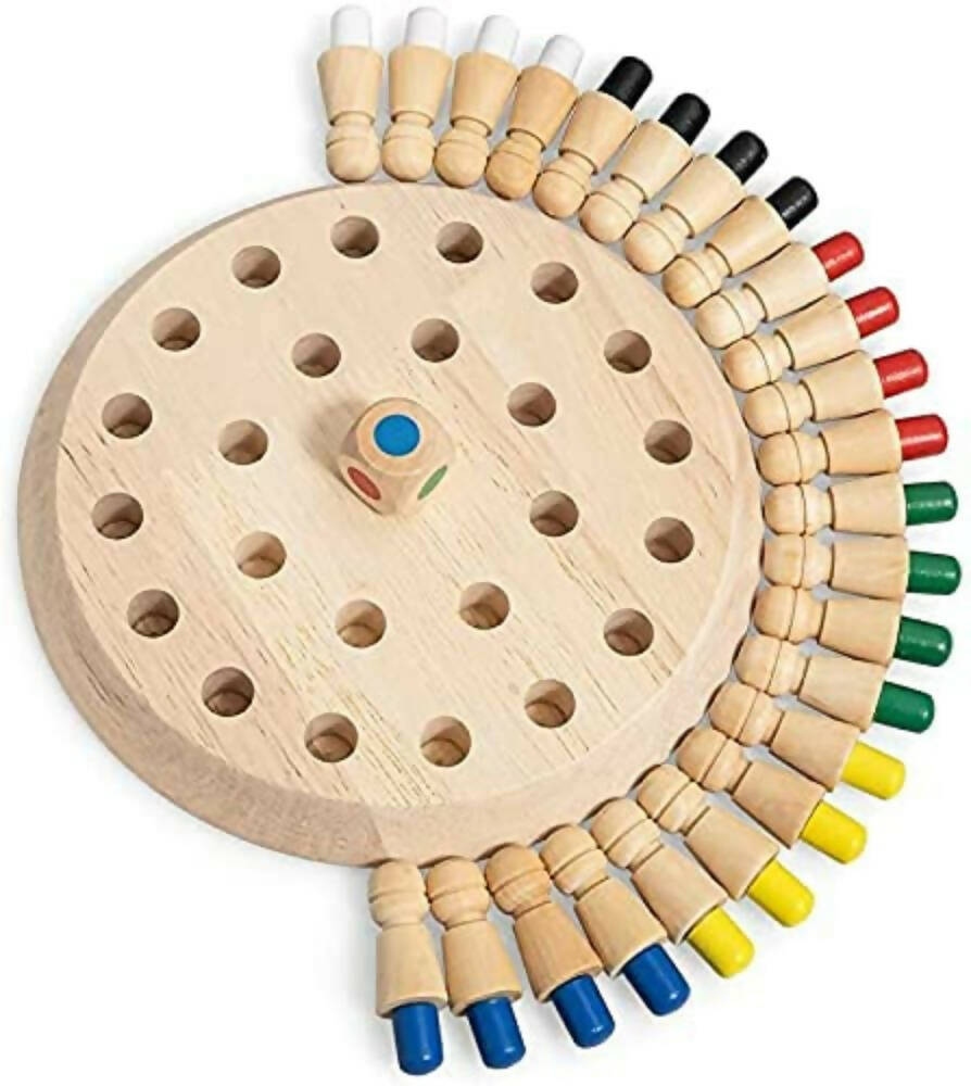 Kraftsman Wooden Memory Chess Game for Kids | Color Memory Chess Game | Educational Toy | Grab2Buy