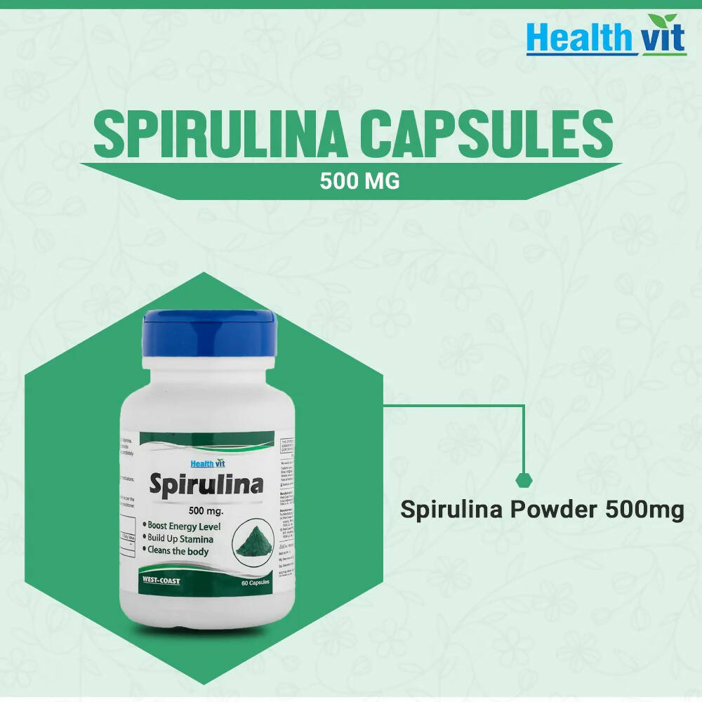 Healthvit Spirulina Capsules - Grab2buy