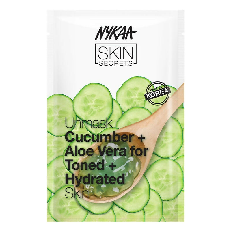 Nykaa Skin Secrets Indian Rituals Cucumber + Aloe Vera Sheet Mask For Toned & Hydrated Skin 