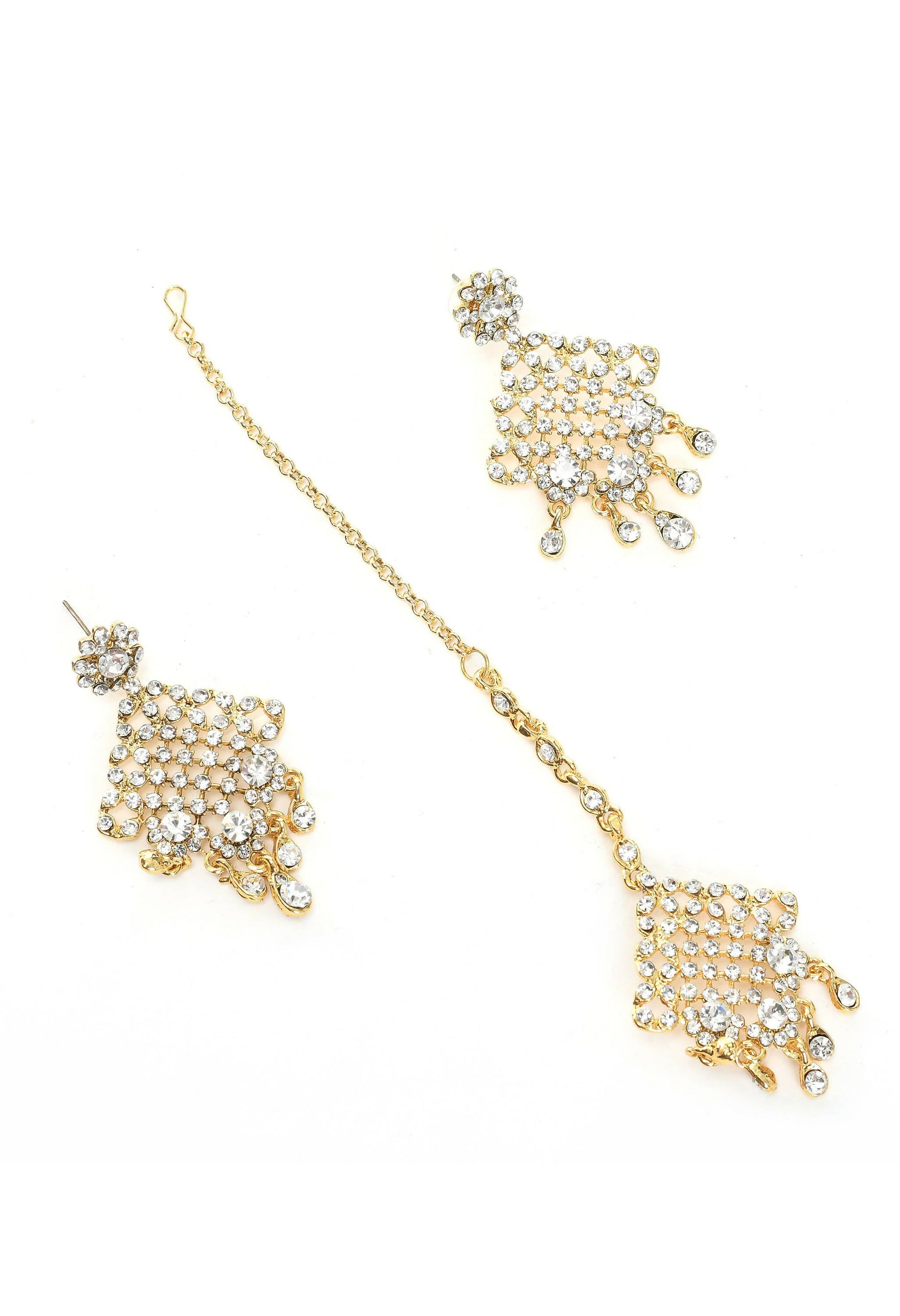 Mominos Fashion Johar Kamal Traditional Rajwadi Design Heavy Golden Colour Necklace Set - Grab2buy