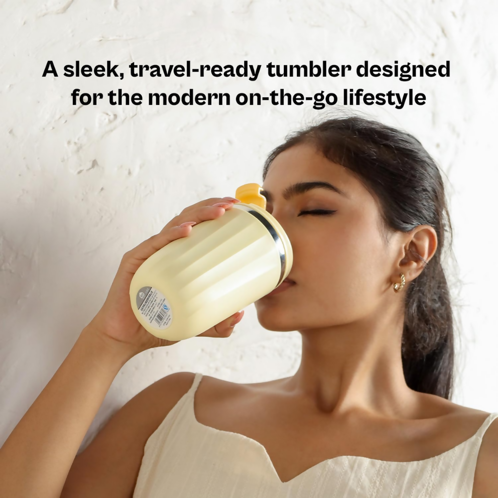 Udyan Tea Stainless Steel Vacuum Insulated Tumbler - Honey Yellow  Grab2Buy Udyan Tea Grab2Buy