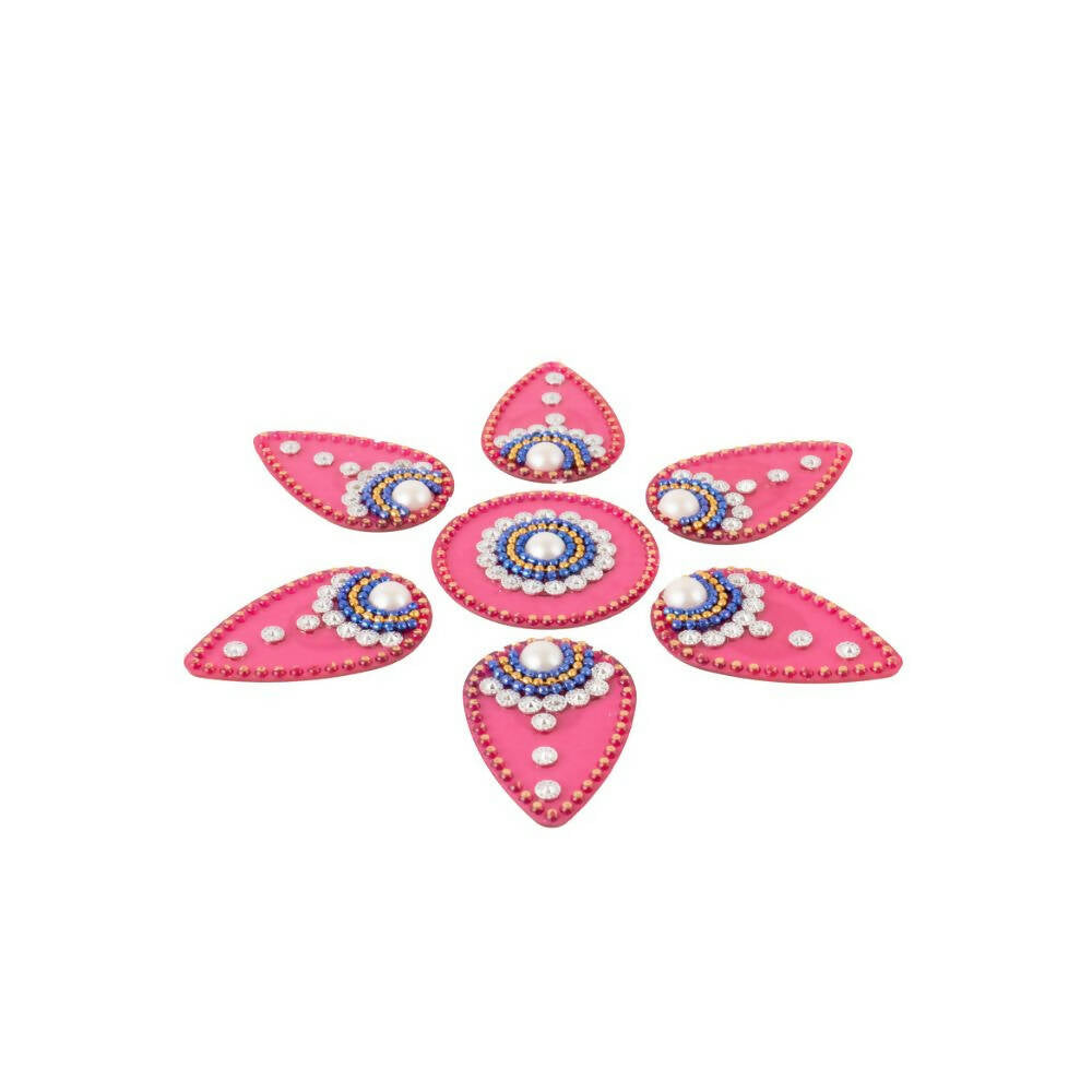 Kundan HandiKrafts Drop Rangoli Red (Baby) - Grab2buy