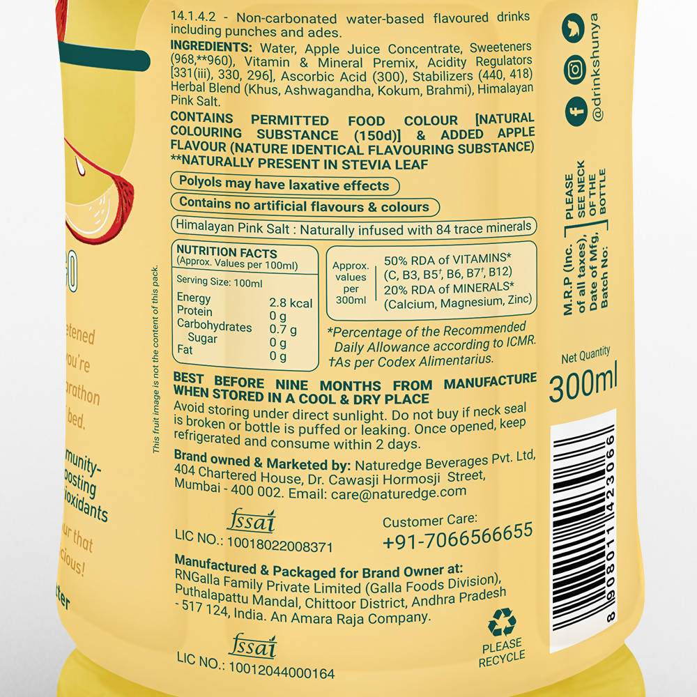 Shunya Go Zappy Apple health drink