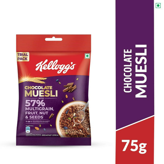 New Kellogg's Chocolate Muesli 57% Multigrain, Fruit, Nut & Seeds - Grab2buy