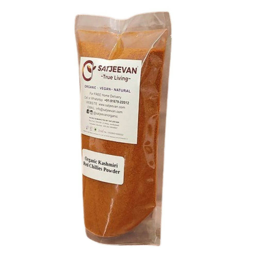 Satjeevan Organic Kashmiri Red Chillies Powder - Grab2buy