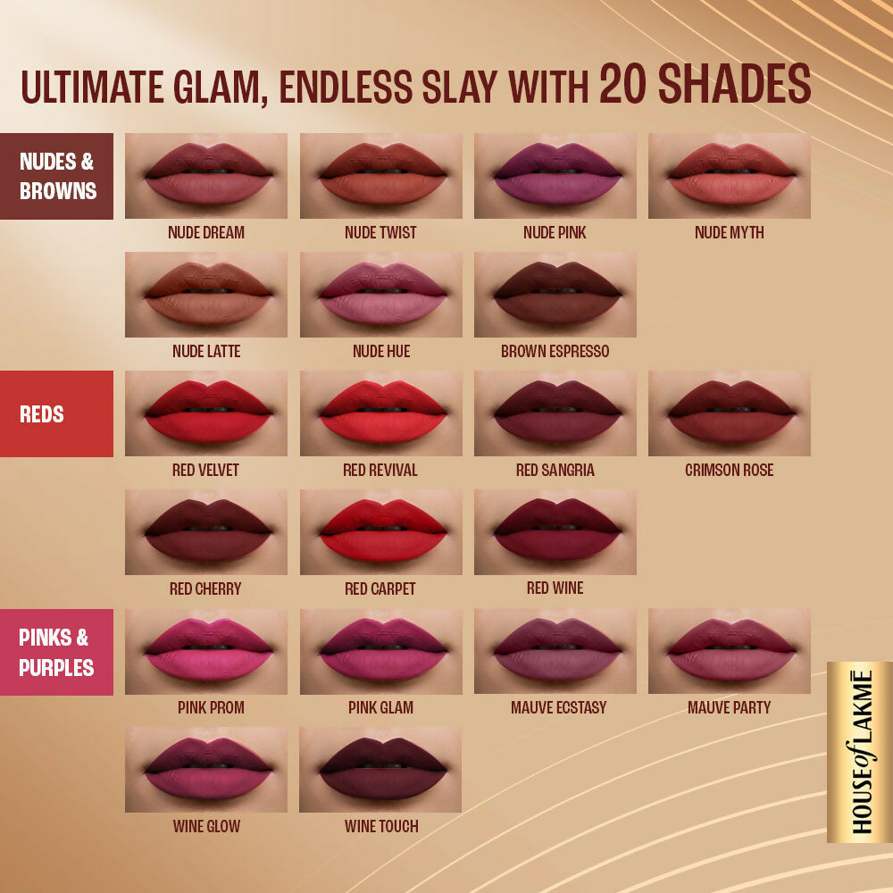 Lakme Ultimate Glam Matte Liquid Lipstick - Nude Dream