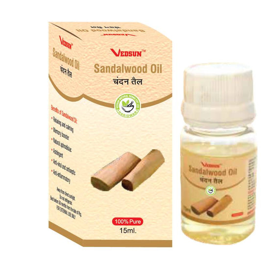 Vedsun Naturals Sandalwood Aroma Oil Pure & Organic for Skin and Fragrance - Grab2buy