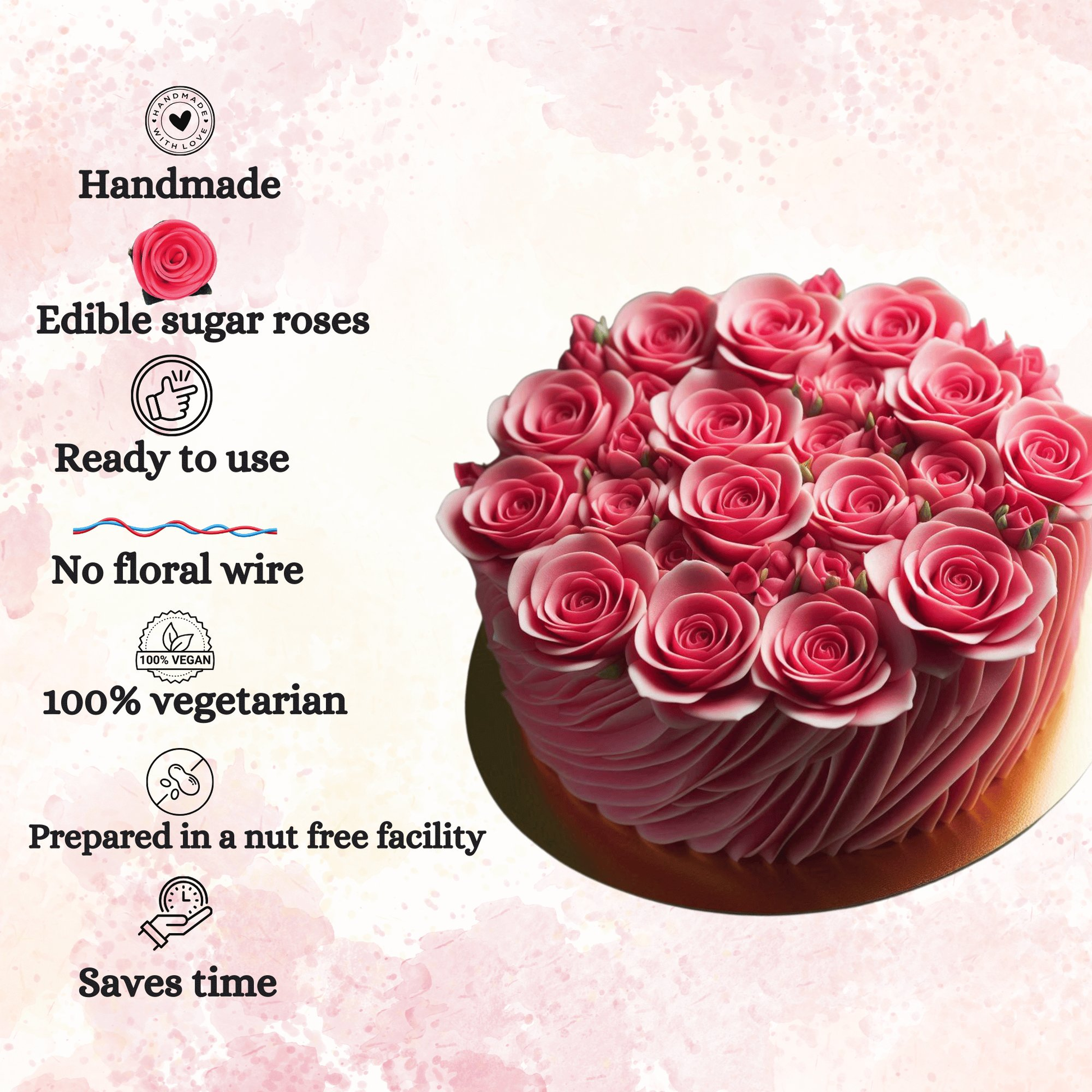 Confect Hot Pink | Edible Sugar Flowers