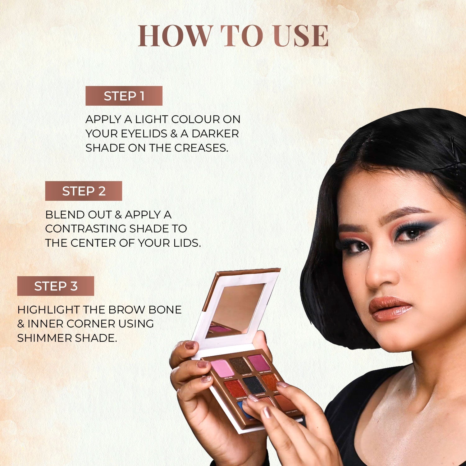 Just Herb: Enriched 9 in 1 Eye shadow Palette Sunshine-Day 