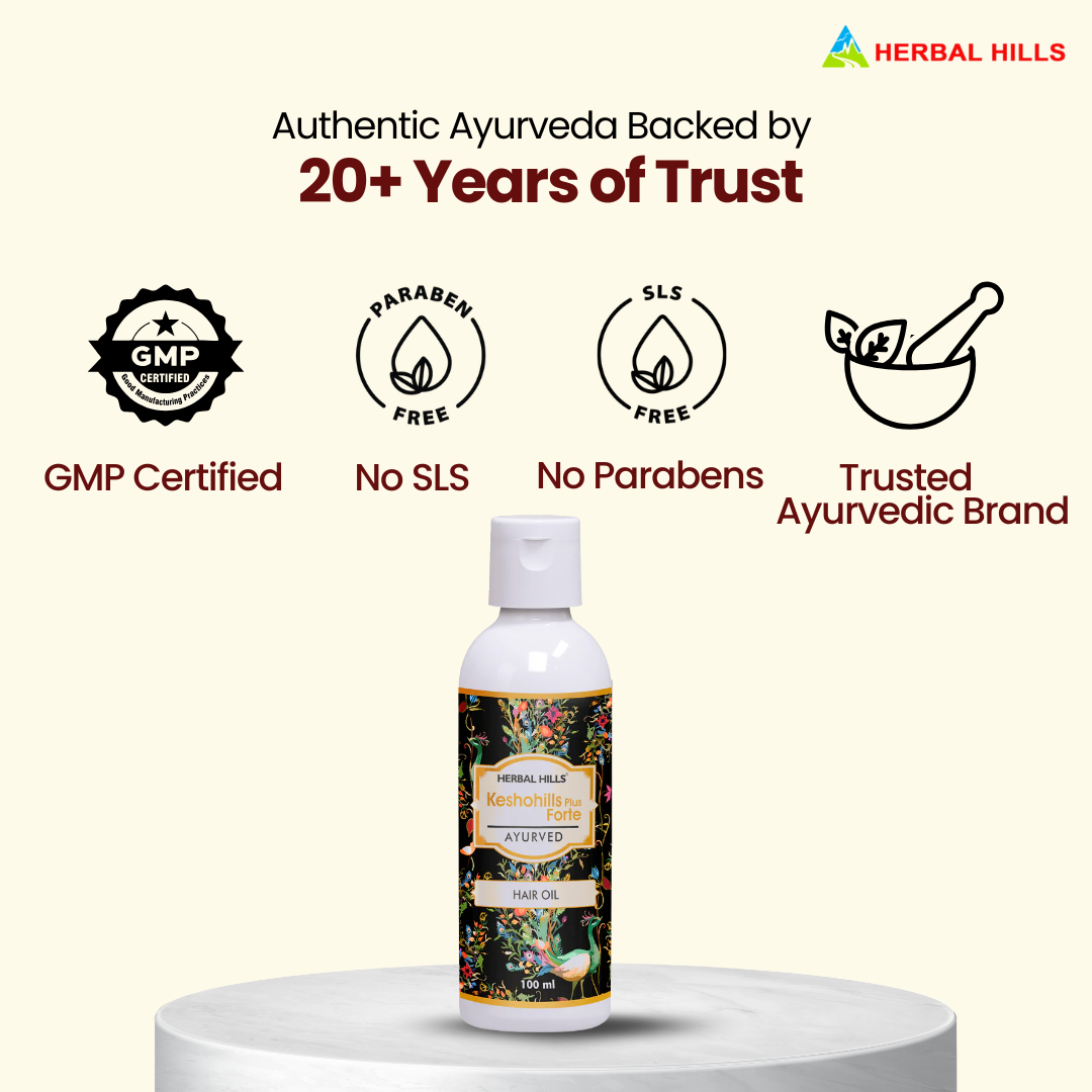 Herbal Hills Keshohills Plus Forte Ayurvedic Hair Oil 