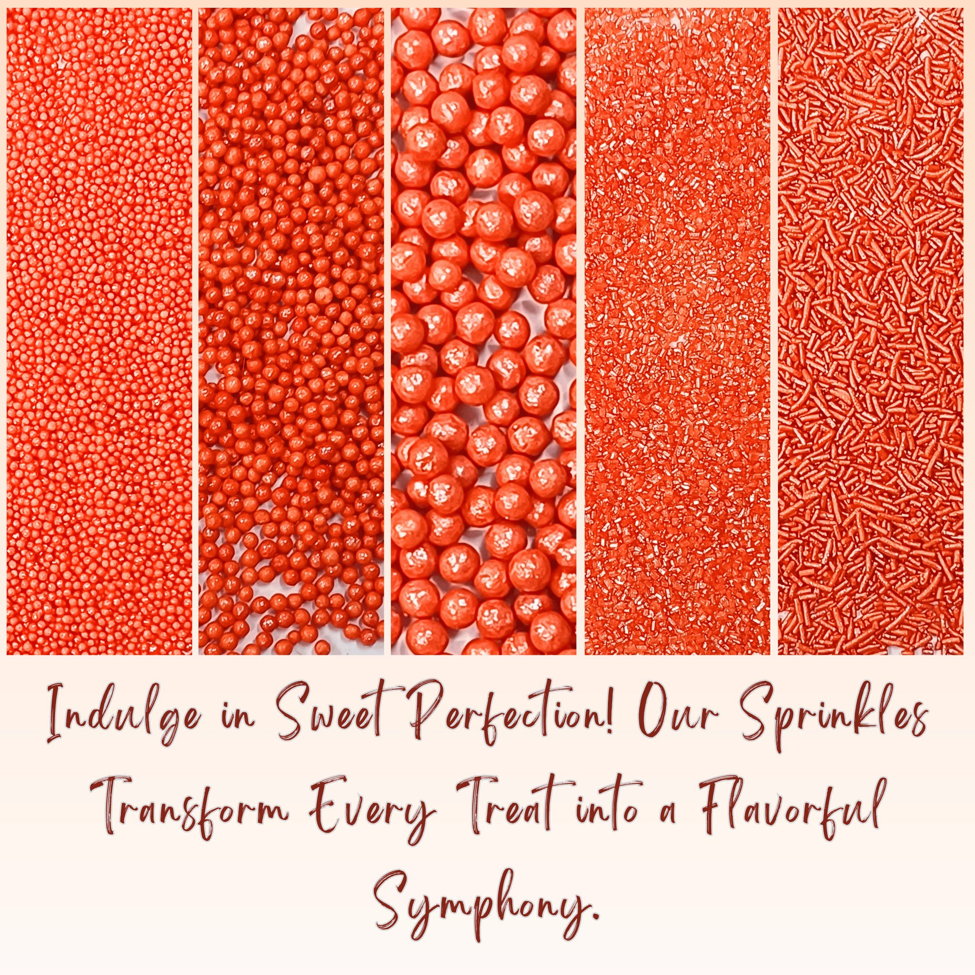 Confect Sprinkles for Cakes & Cupcakes Decoration | USP-23(Orange)
