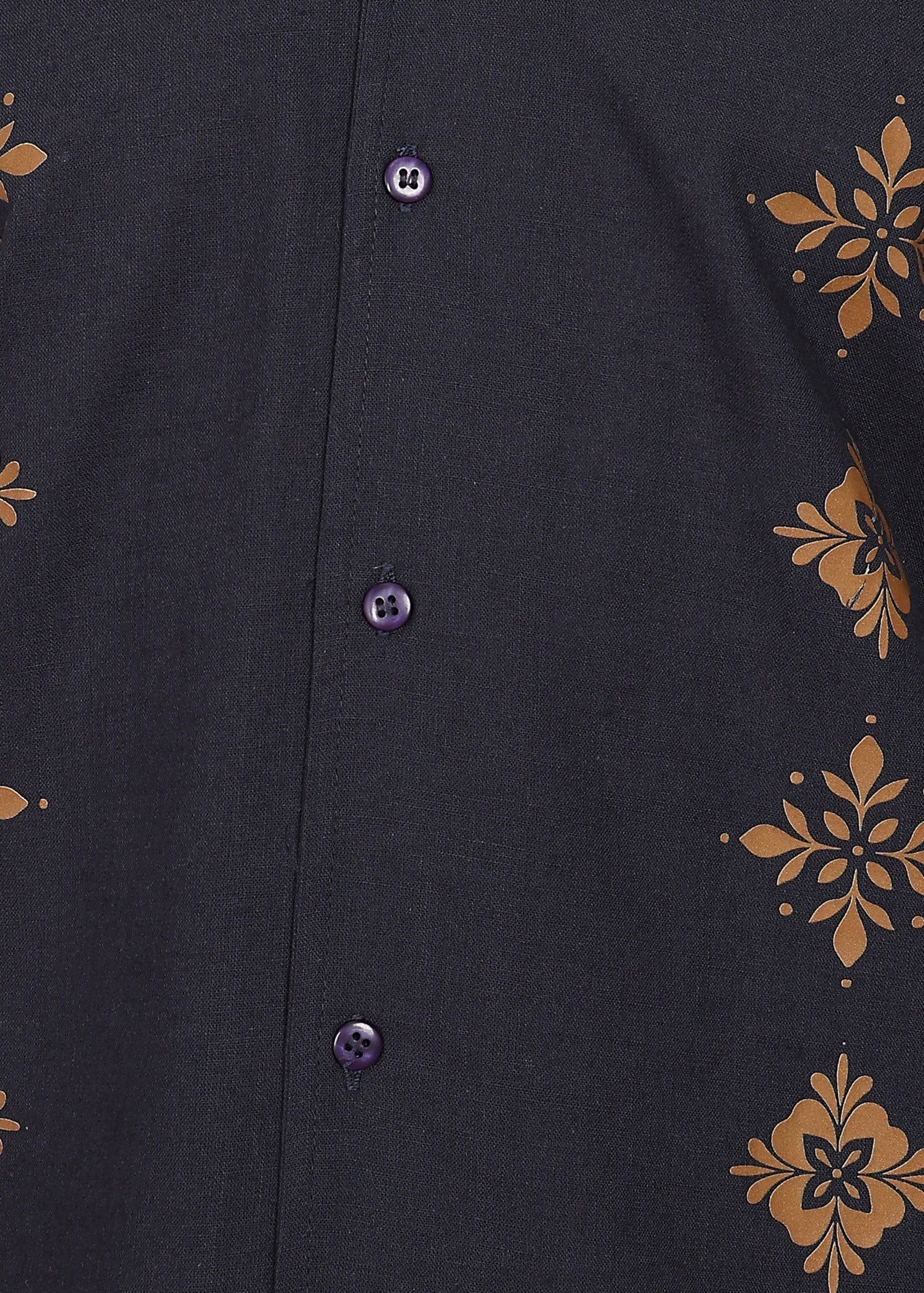 Fabmade Midnight Bloom Printed Shirt