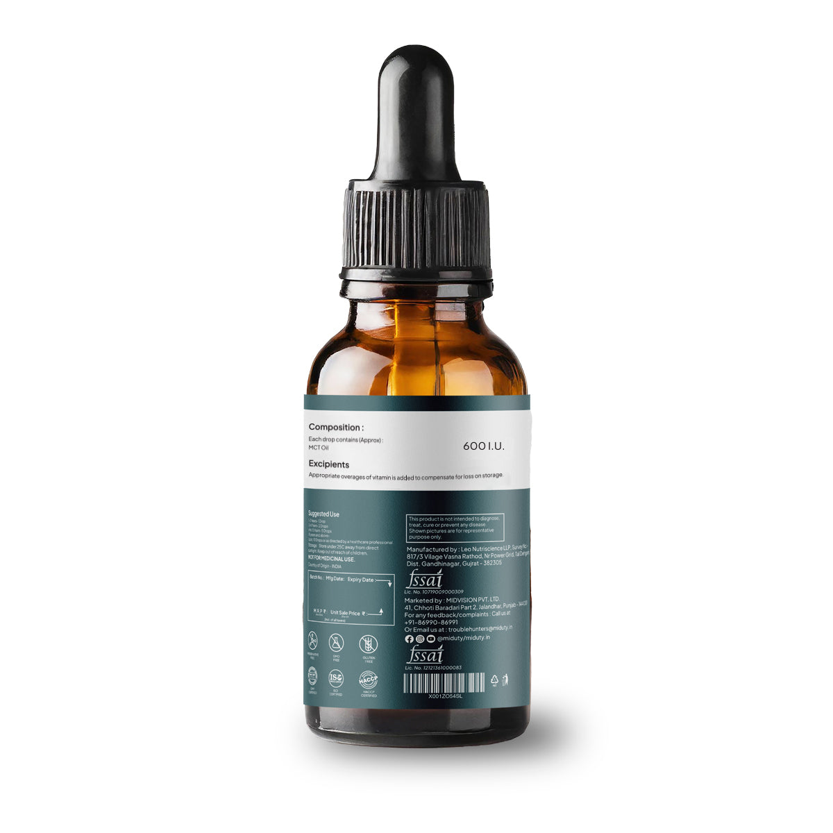 Miduty by Palak Notes Coco D3 in MCT Oil 