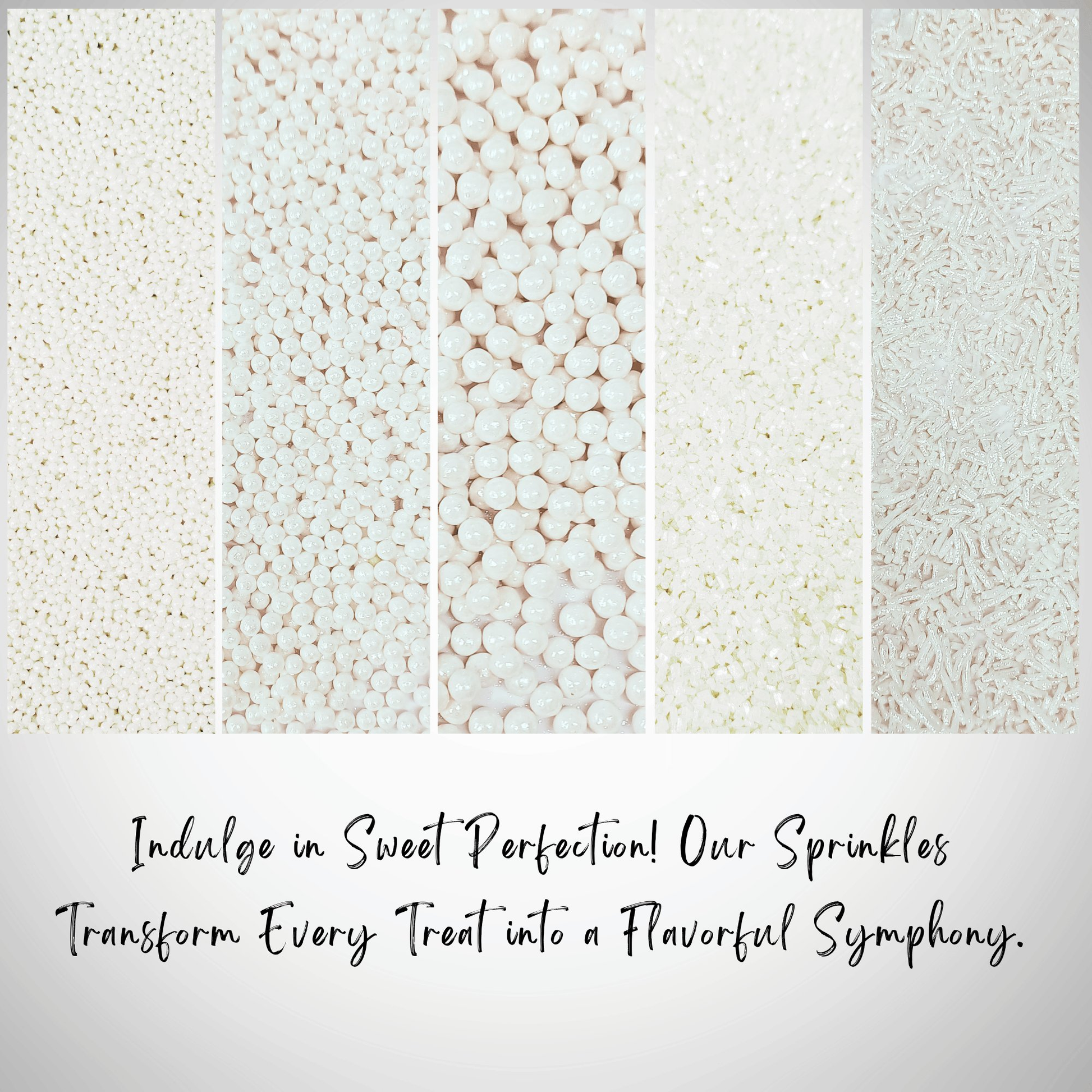 Confect Sprinkles for Cakes & Cupcakes Decoration | USP-15(White)
