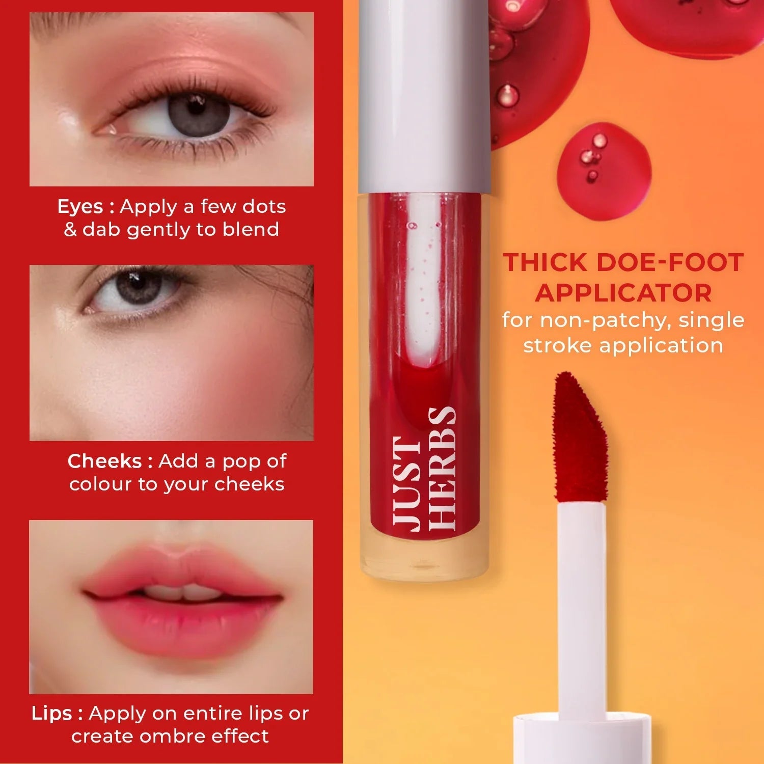 WATER BABY LIP AND CHEEK TINT | ALOE VERA + LIQUORICE ROOT Orange You Cute 