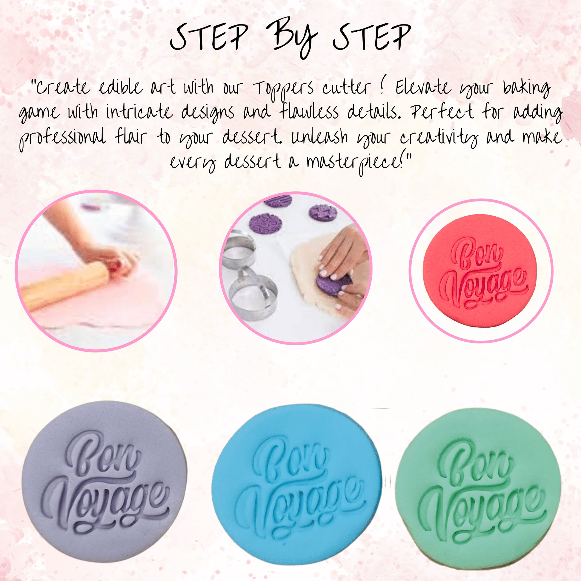 Confect Toppers Cutters | Congratulations Topper Cutter | (Bon Voyage)