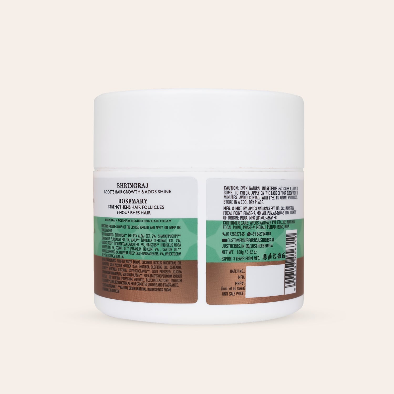 Nourishing Hair Cream with Bhringraj & Rosemary 