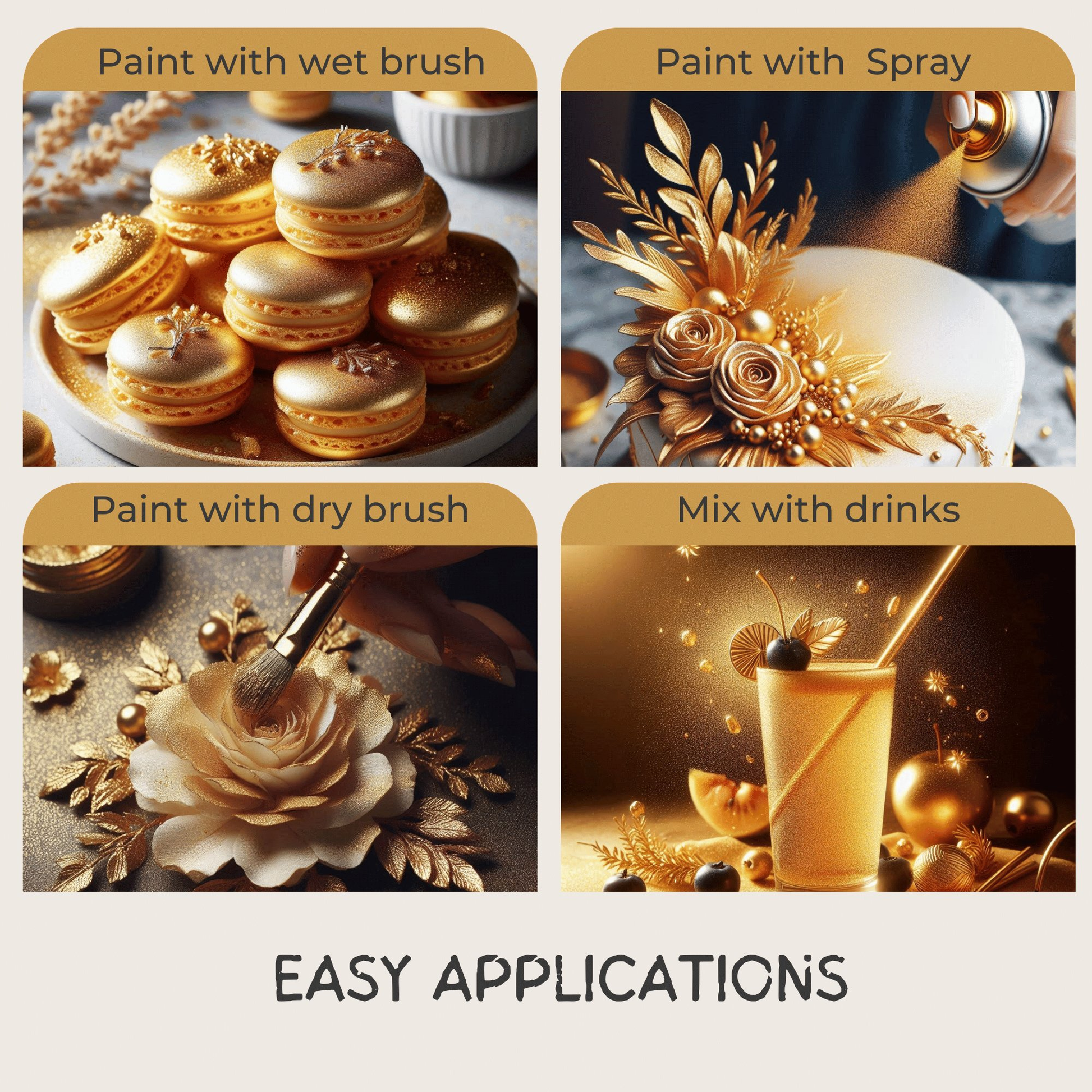 Confect Shimmer Gold | Edible Luster Dust