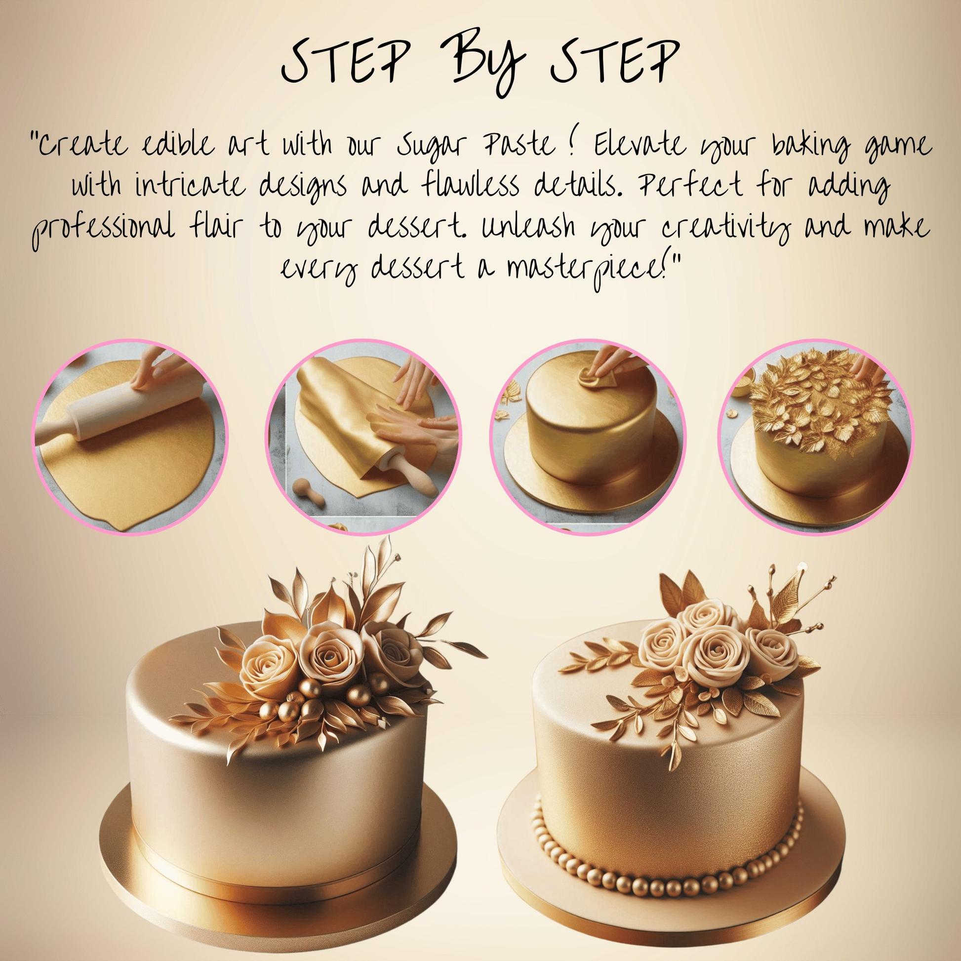 Confect Champagne Gold | Edible Sugar Paste