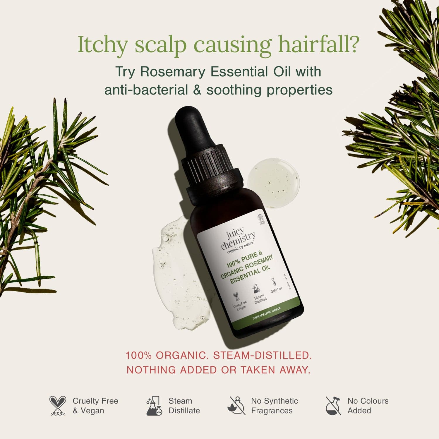 Organic Rosemary Essential Oil | Pure & Certified 