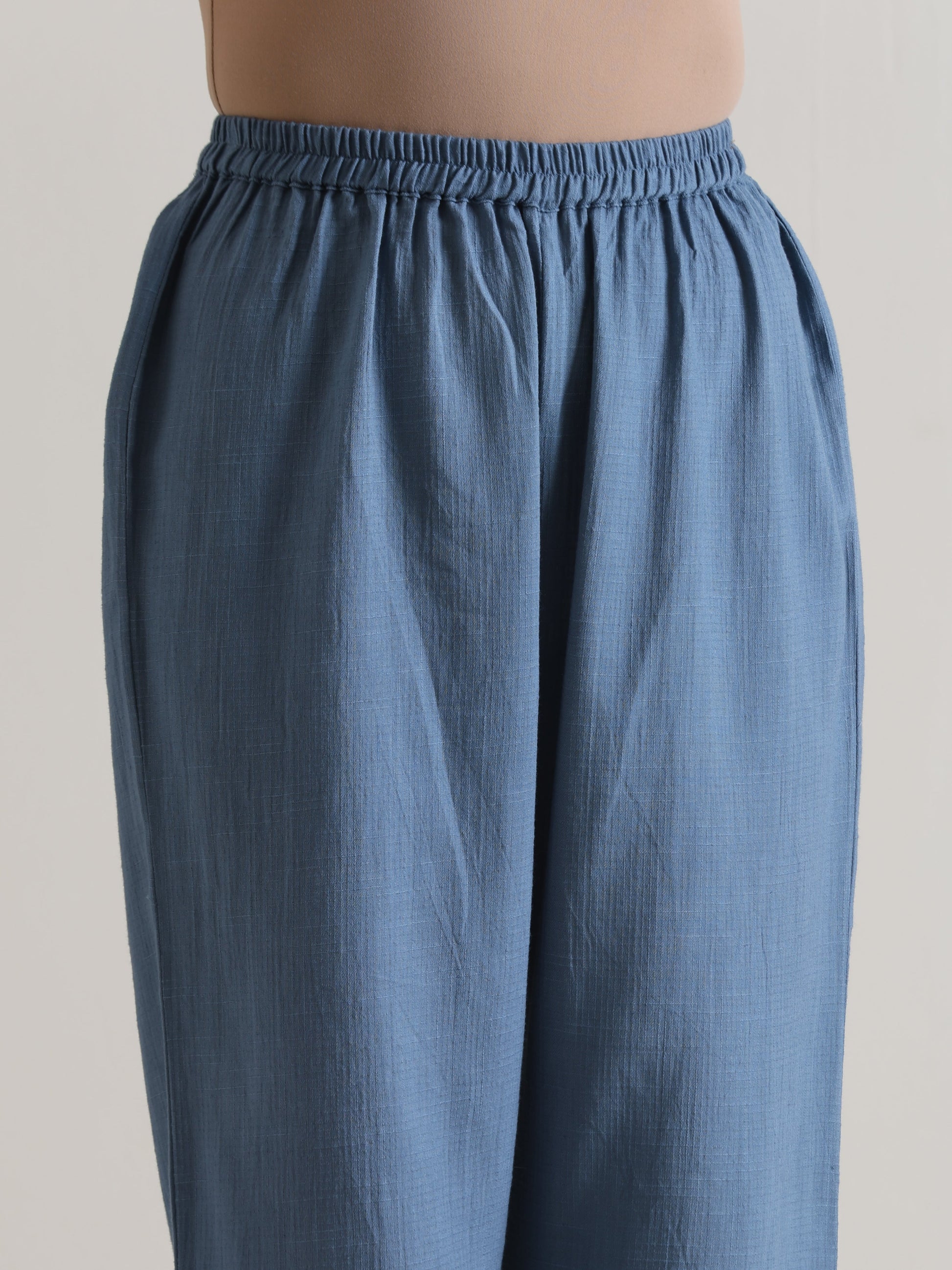 trueBrowns Light Blue Kurta Pant Set 