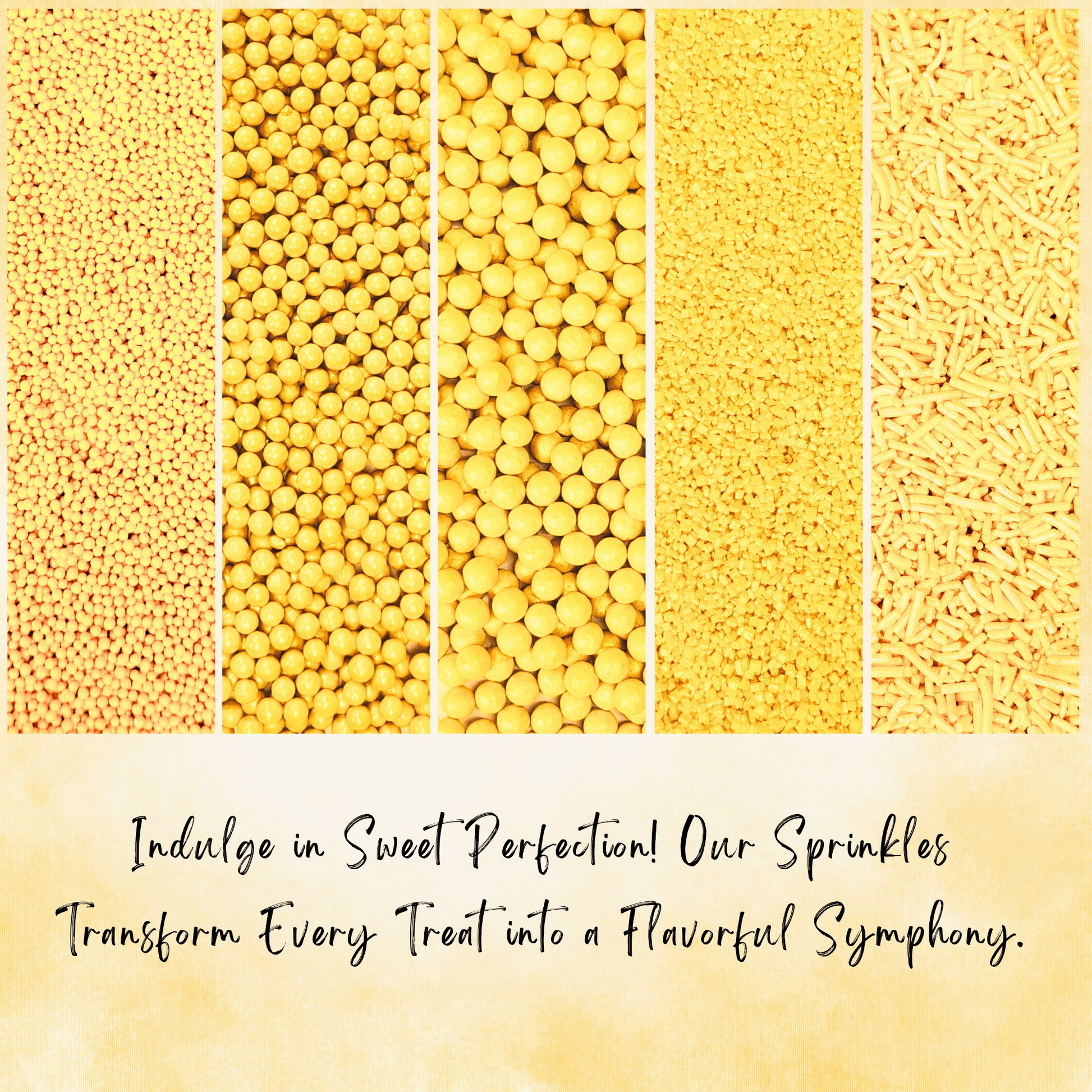 Confect Sprinkles for Cakes & Cupcakes Decoration | USP-25(Yellow)