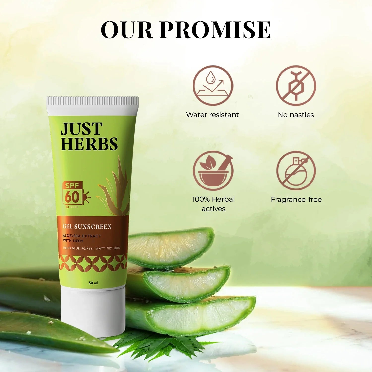 Gel Sunscreen with Neem & Aloe Vera | SPF 60 PA++++ 