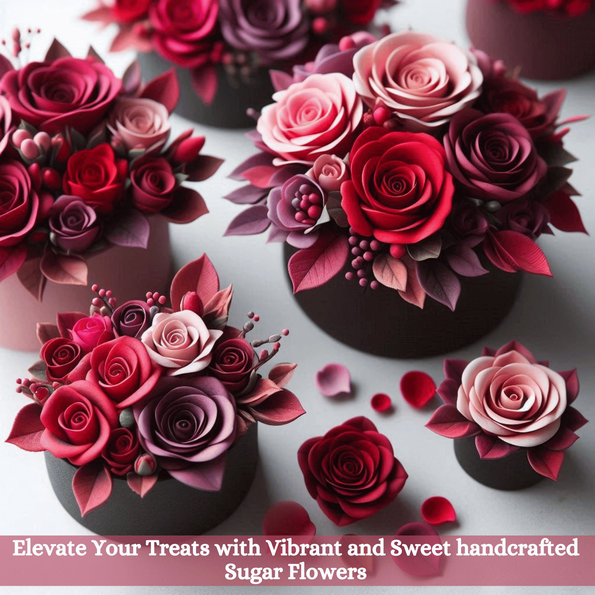 Confect Ombre- 2 | Edible Sugar Roses Topper