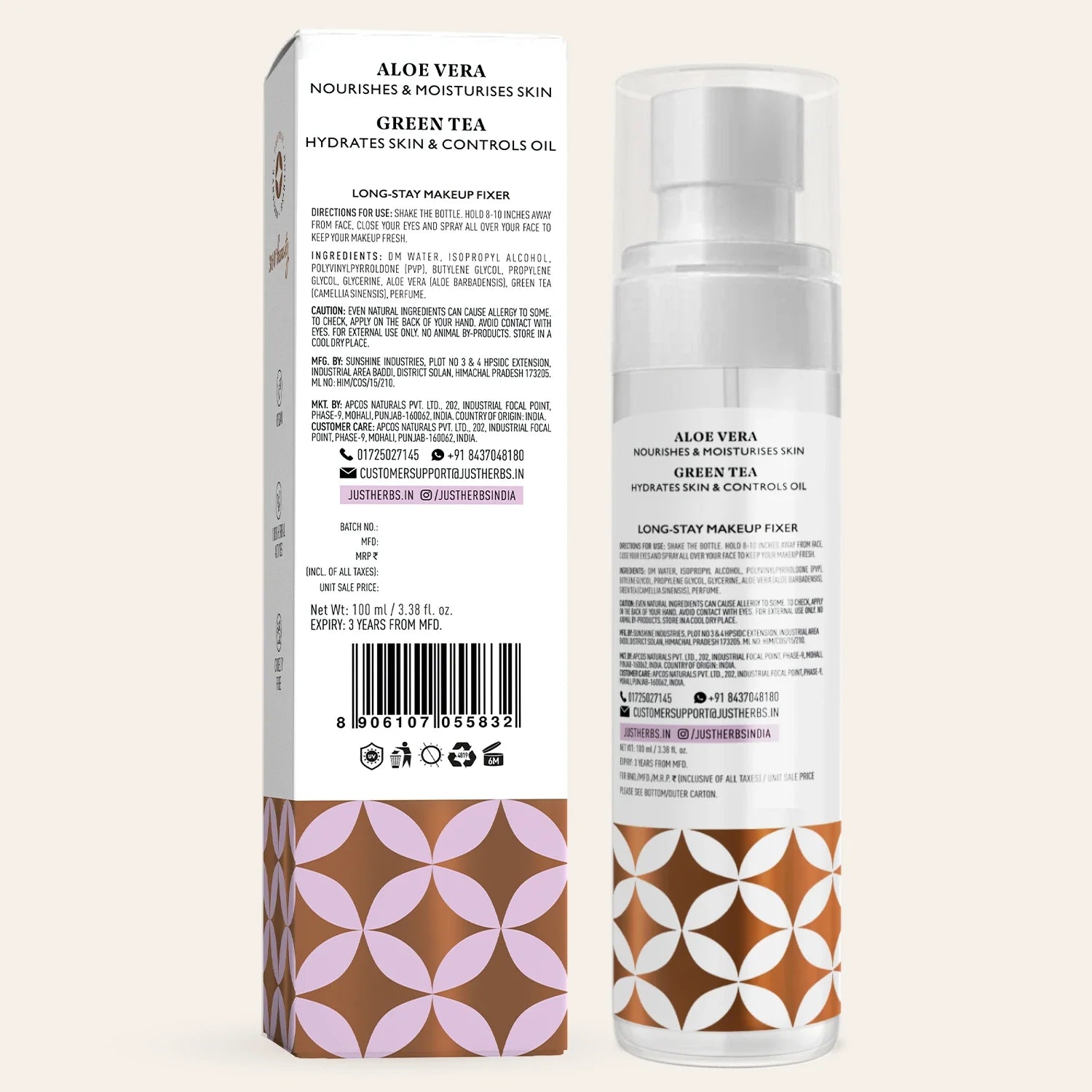 Long-stay Makeup Fixer with Aloe Vera & Green Tea 
