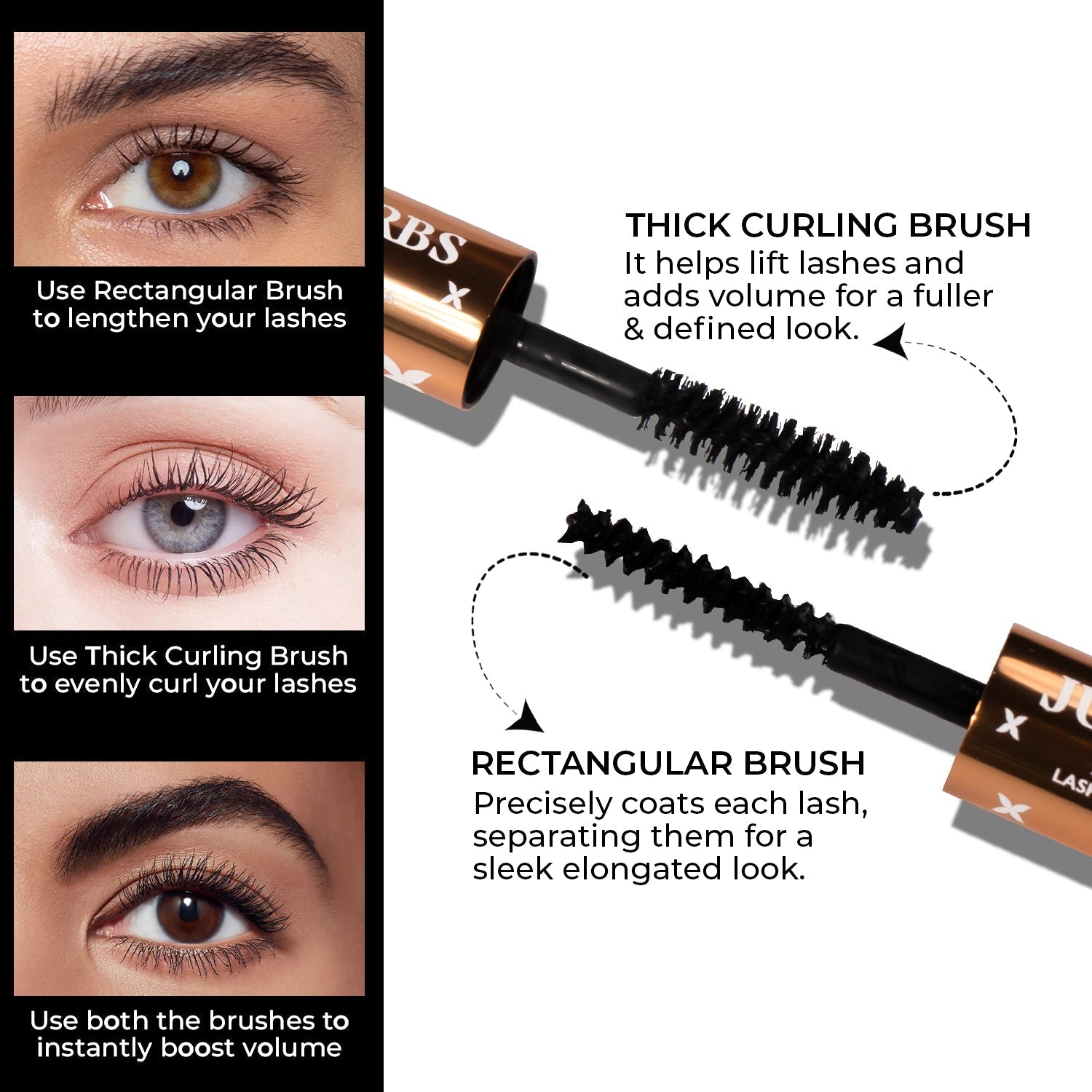 2-in-1 Serum-infused Lash Enhancing Mascara with Castor Oil and Coconut Oil 
