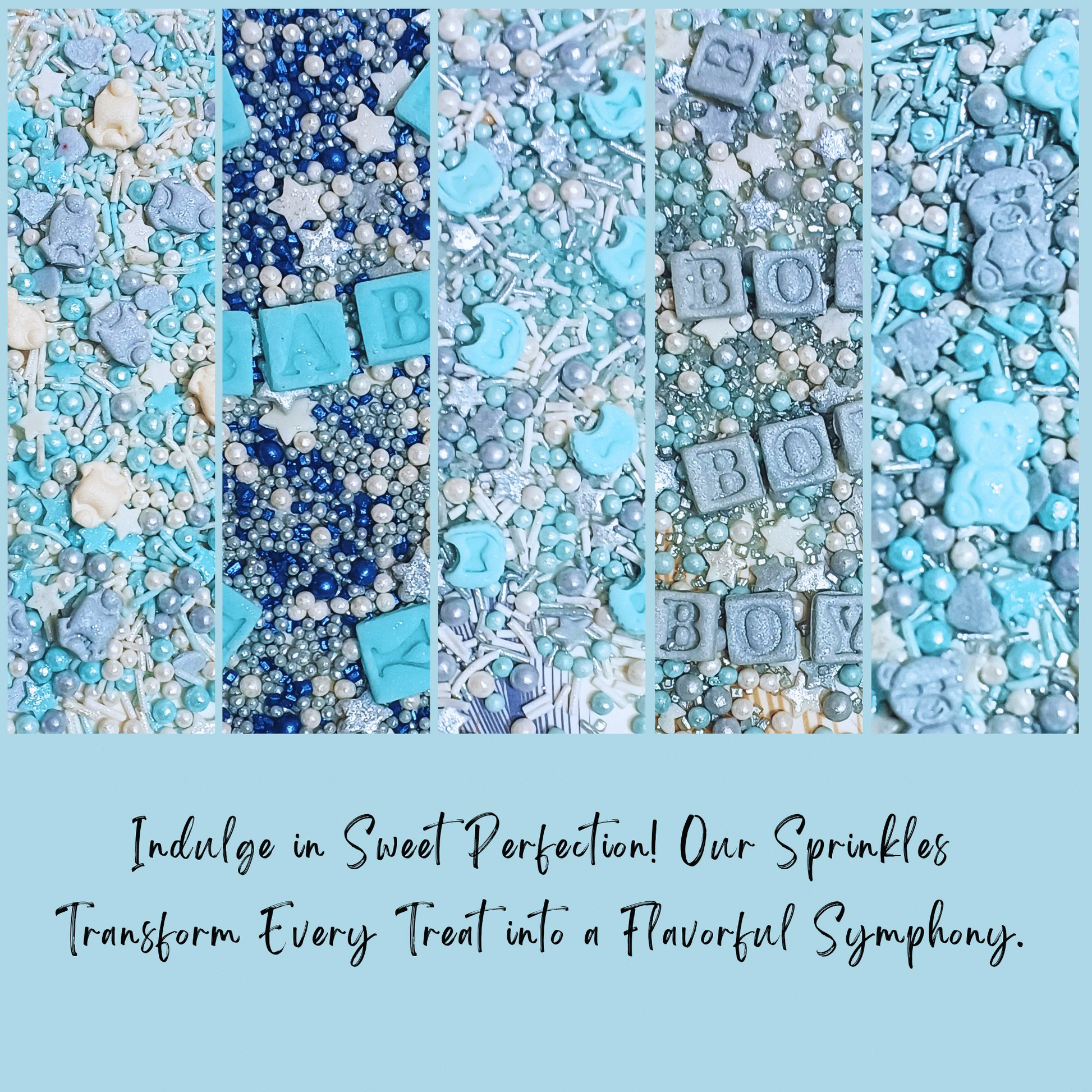 Confect Boys Baby Shower Sprinkles | Edible Sprinkles Assorted