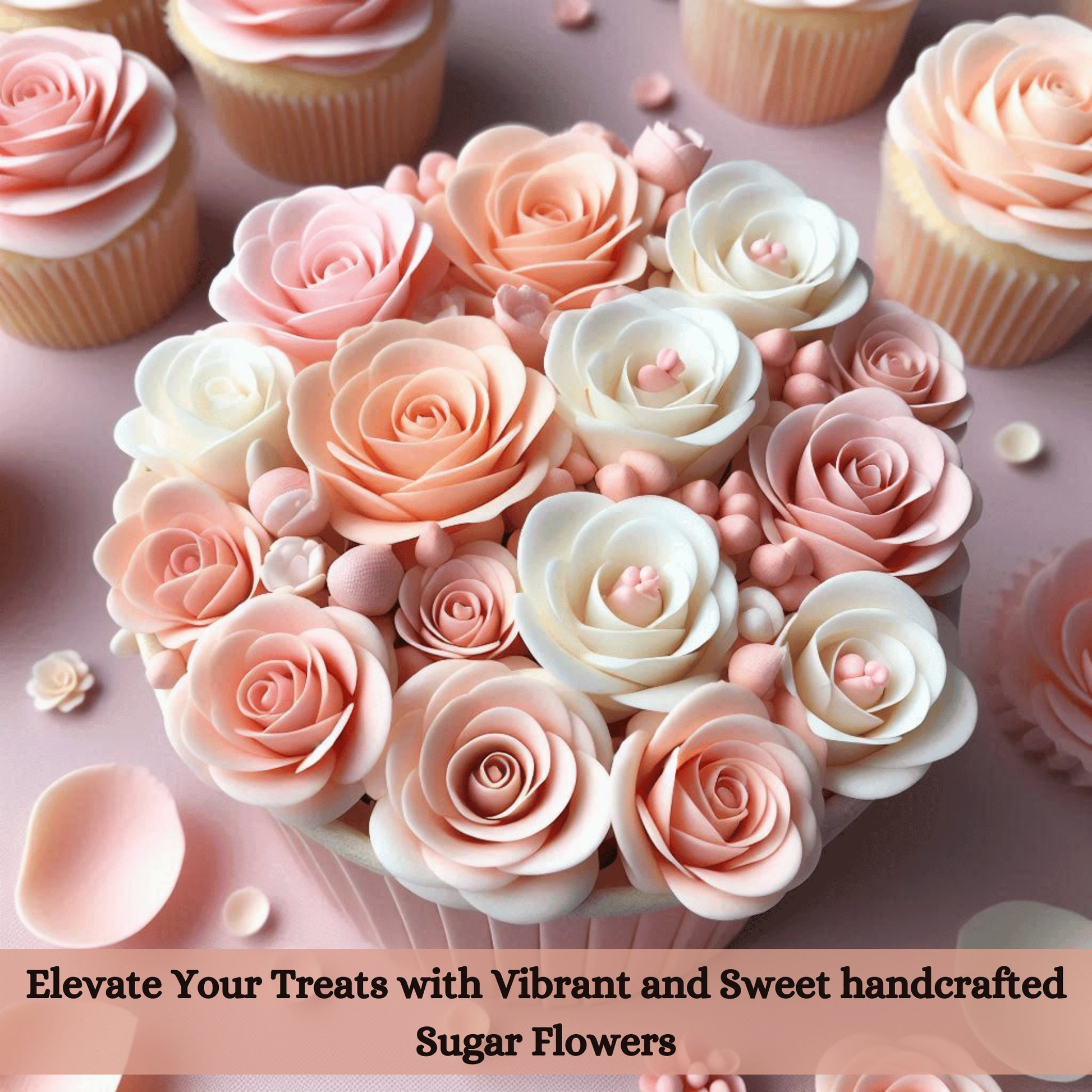 Confect Ombre- 3 | Edible Sugar Roses Topper