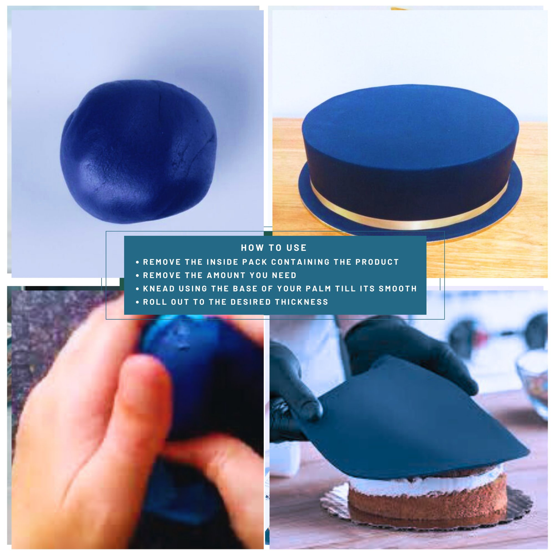 Confect Night sky Navy Fondant | Edible Sugarpaste