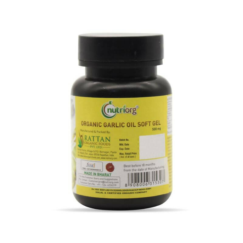 Nutriorg Garlic Oil Soft Gel Capsules - Grab2buy