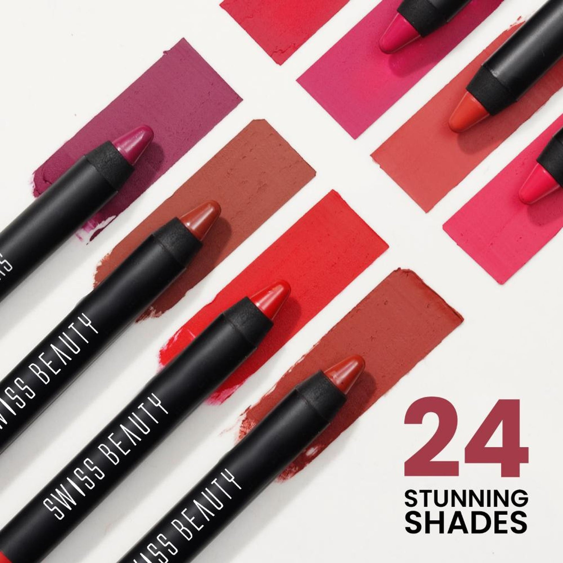 Swiss Beauty Matte Long Lasting Stay Maxx Lip Crayon Lipstick Matte Finish - Red Flag