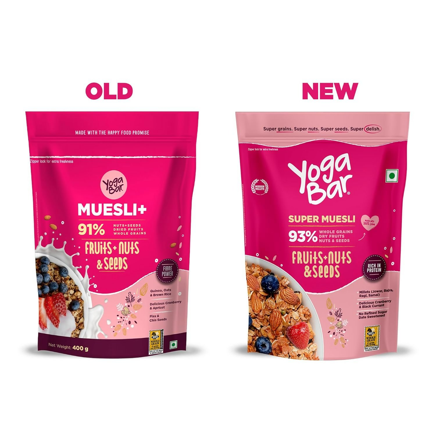Yoga Bar Wholegrain Breakfast Muesli - Fruits, Nuts + Seeds + Dark Chocolate  Grab2Buy Yoga Bar Grab2Buy